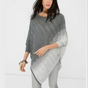 WHBM - Zigzag Detail Sweater Poncho - XS - EUC